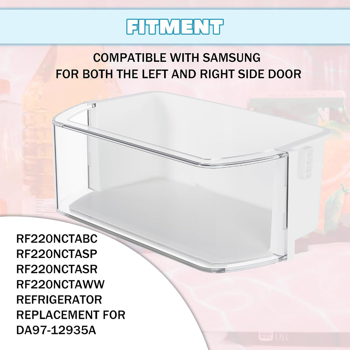 Kojem DA97-12935A Refrigerator Door Shelf Compatible with Samsung