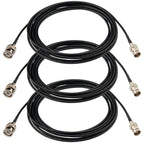 3-Pack BNC Male to Female Extension 10ft RG174 50 Ohm