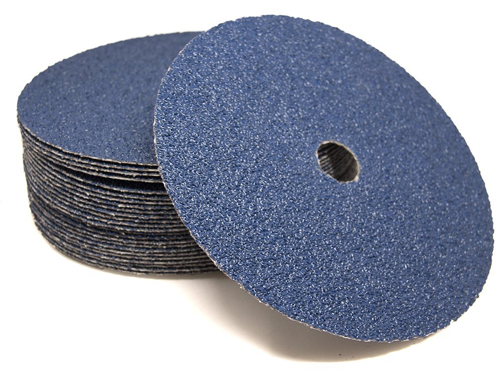 Benchmark Abrasives 7" Resin Fiber Sanding Discs, 60 Grit, 25-Count