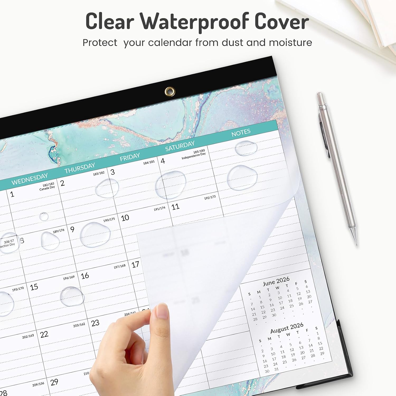 Desk Calendar 2026-2027, 21 Months Calendar Runs from April 2026 to December 2027, 17" x 12" Large 2026 Wall Calendar