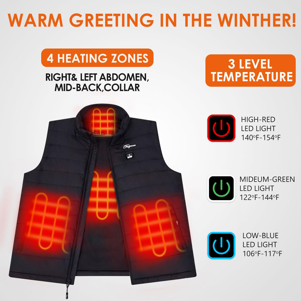 Heated Vest for Men with Battery Pack Included Men's Heated Vests
