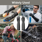 Heavy Duty Chemical Resistant Latex Gloves,18-Inch,Medium,1 Pair