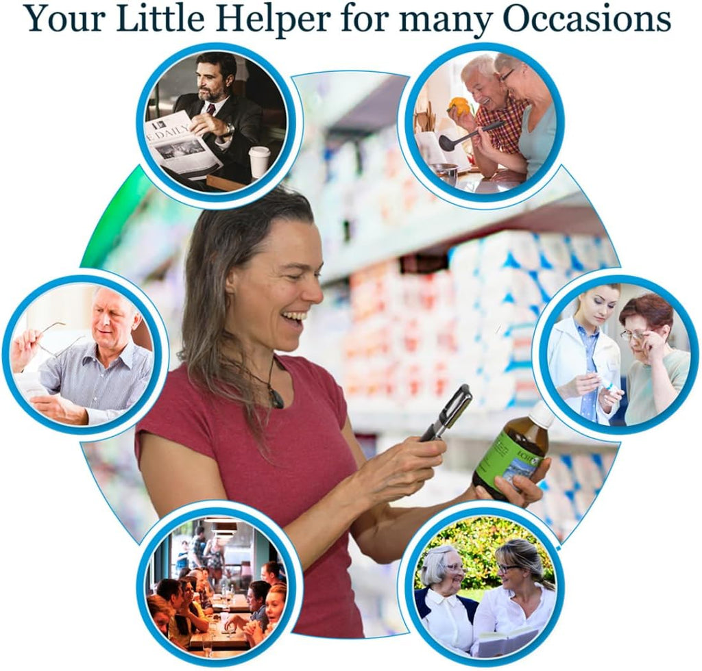 Small Rechargeable Magnifying Glass with LED Light 3.0X, Lighted Handheld Magnify Glasses for Reading Fine Prints &