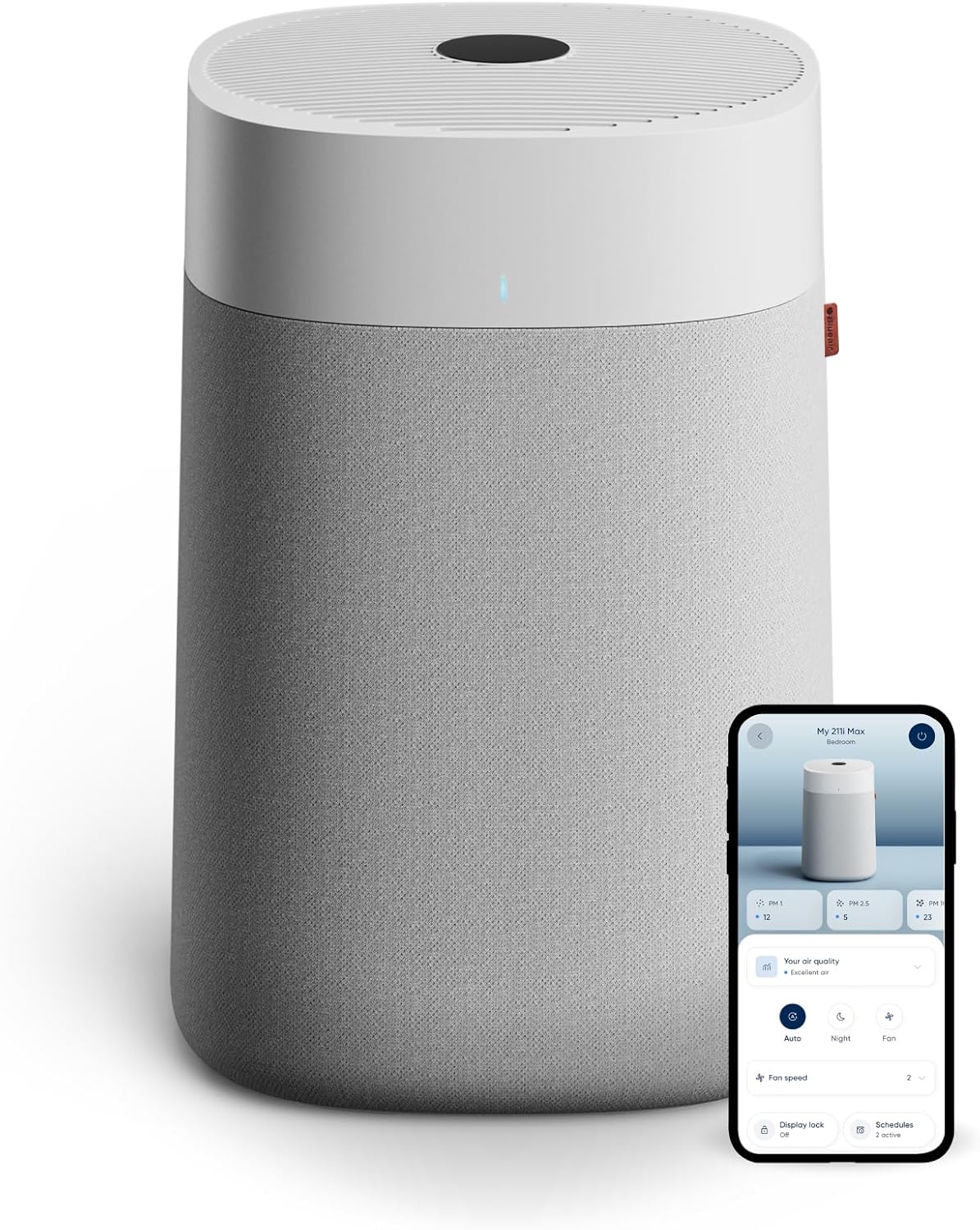 Blue Pure 211i Max Smart Air Purifier for Large Rooms up to 3,235 Sq Ft, HEPASilent Air Cleaner for Pets, Allergies