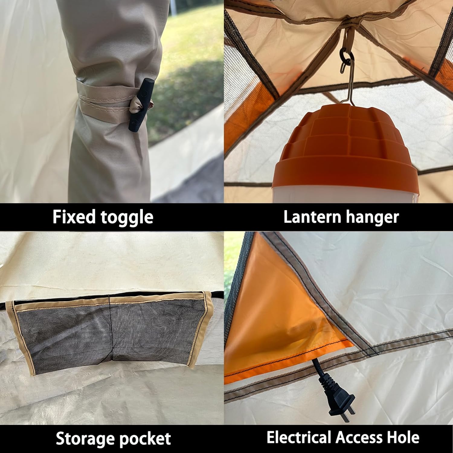 6 Person 4 Season Dome Tent, Easy to Set Up for Camping & Hiking, Lightweight & Portable, Green