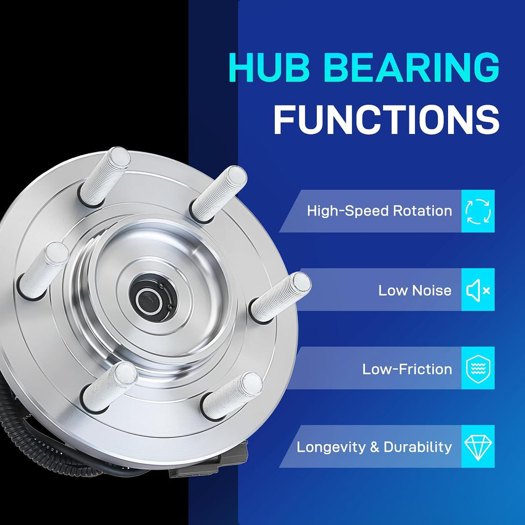 BDELI 515169 4WD Front Wheel Bearing Hub Assembly for 2015-2017 Ford F-150