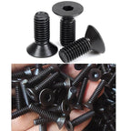 30pcs 5/16-18 x (3/4" to 2") Flat Countersunk Head Socket Head Cap Screws with Hex Key, 10.9 Grade Alloy Steel, Black Oxide Finish, Allen Hex Socket Drive, Full Threaded, Coarse Thread UNC