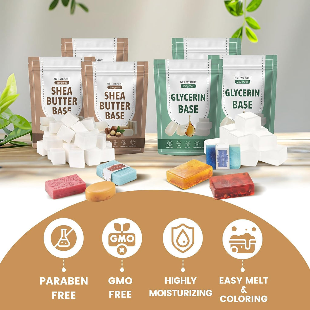Deluxe Soap Making Kit for Adults DIY Soaps | All in One Soap Making Supplies Including Soap Melter, 4.4 lbs Soap