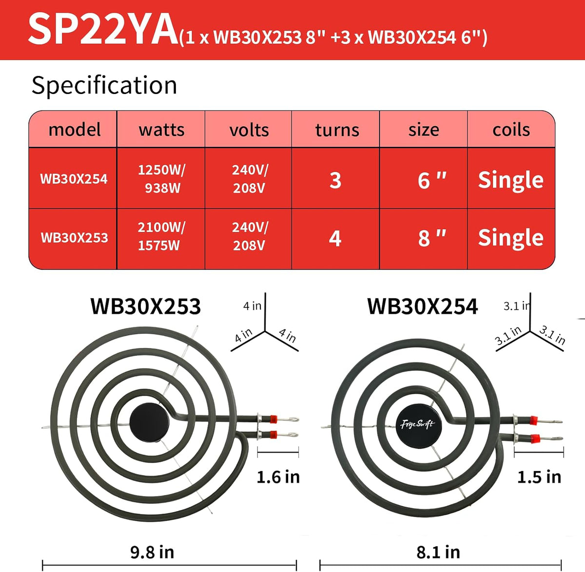 SP22YA Electric Range Burner Surface Element Replacement