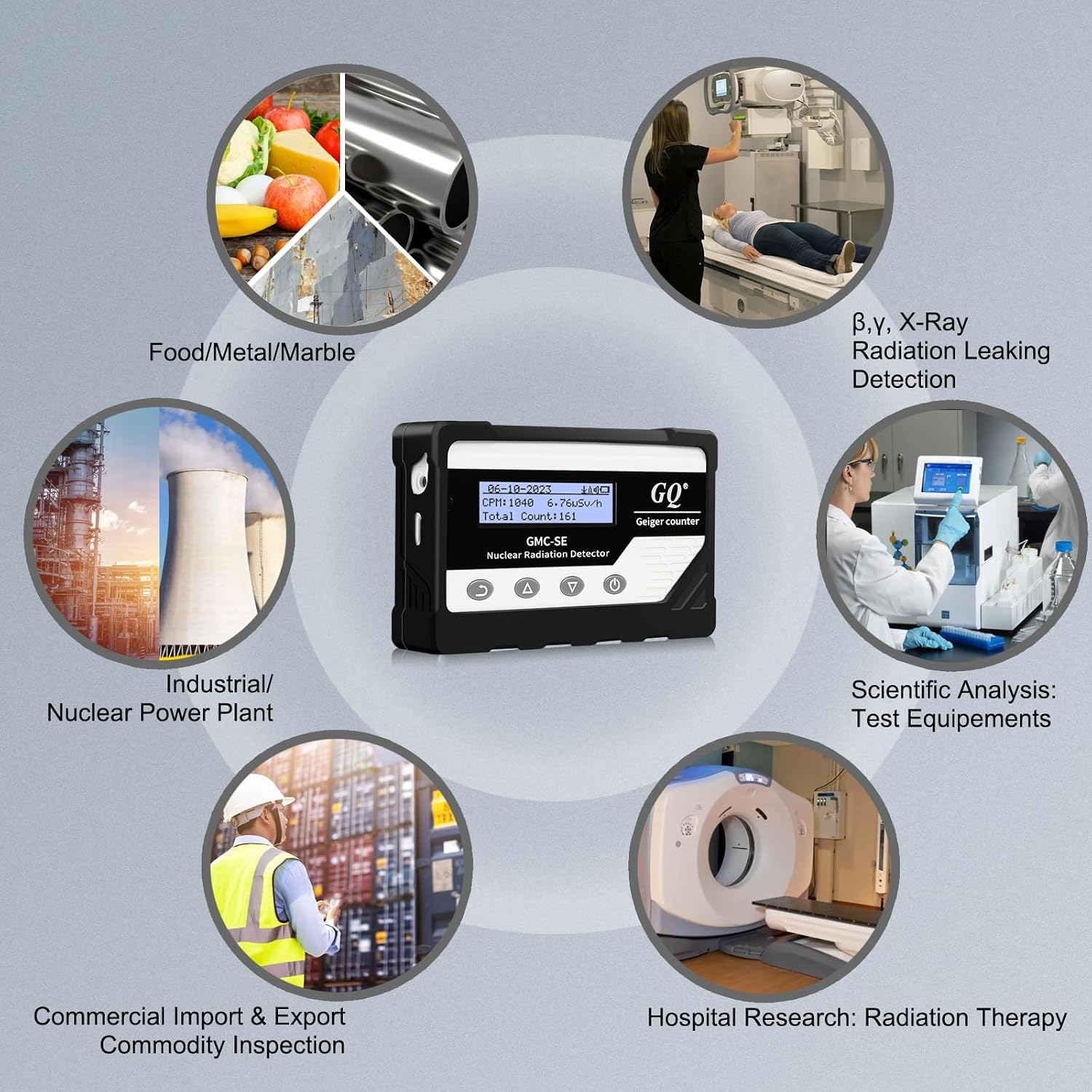GMC-SE Geiger Counter Radiation Detector Beta Gamma X-ray Portable Radiation Monitor Meter Digital Nuclear Radiation