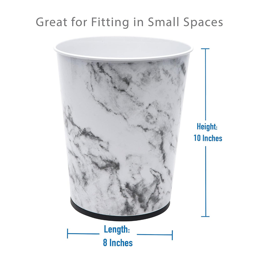 5 Liter Small Wastebasket | Round Open Top | Trash Can | Bathroom | Bedroom | Kitchen | Office | Dorm | Disposal