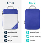 Compression Packing Cubes 6 Set, Compressible Space-Saving Packing Cubes for Travel - Compression Bags, Luggage