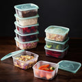 20 PCS Food Storage Containers with Lids - Reusable Meal Prep Containers Bpa-Free Freezer Lunch Boxes for Leftovers