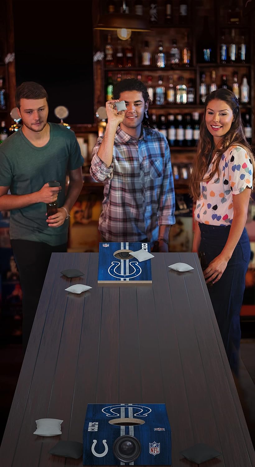 NFL Unisex Tabletop Cornhole Game and Bluetooth Speaker