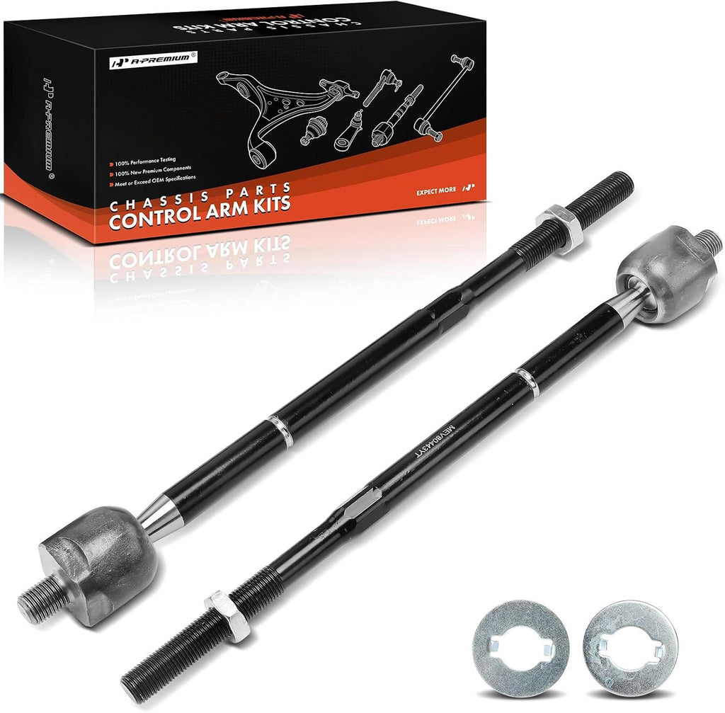 A-Premium 2 x Front Inner Tie Rod Ends, Compatible with Chevrolet & Saturn