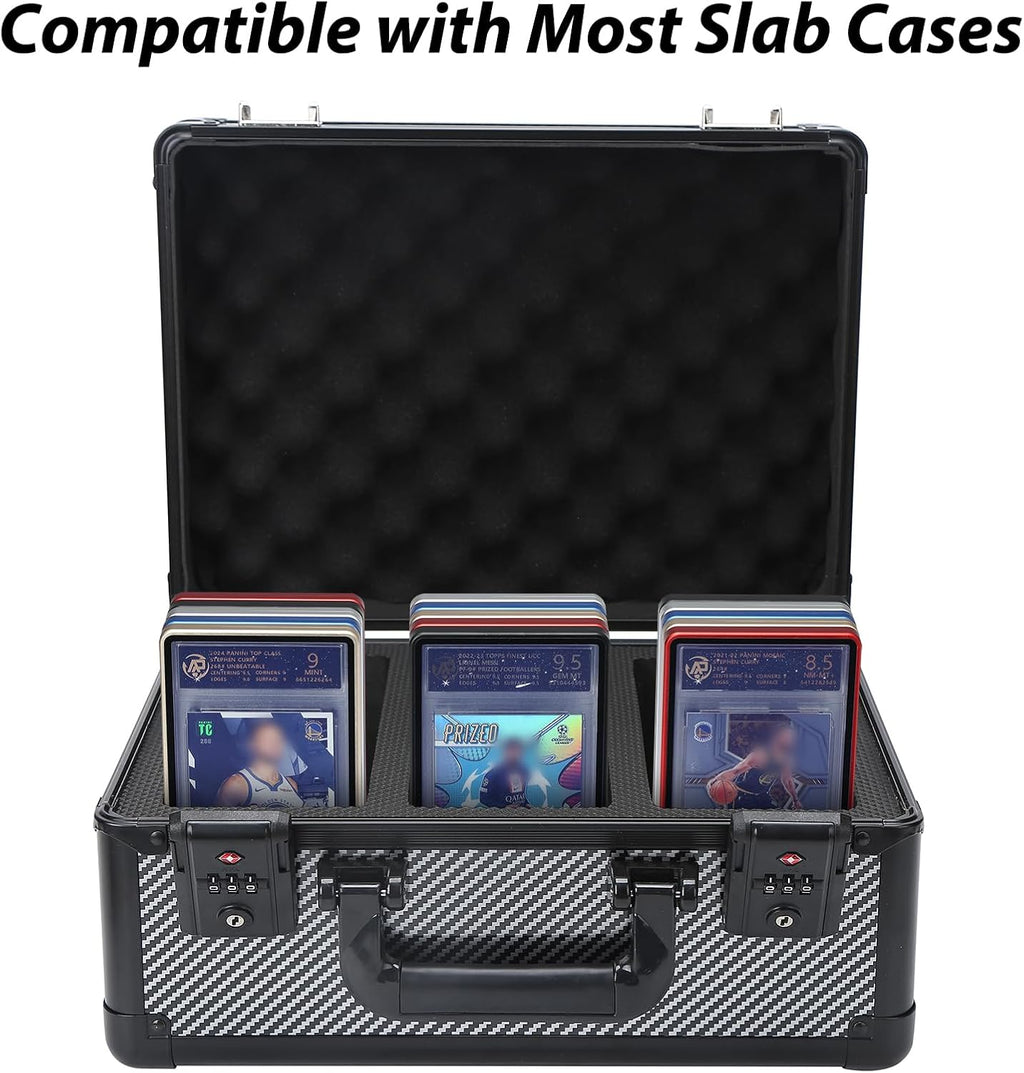 Graded Card Case Magnetic Aluminum Alloy Slab Protector Display Case Fits BGS Cards, UV Protection (Black)