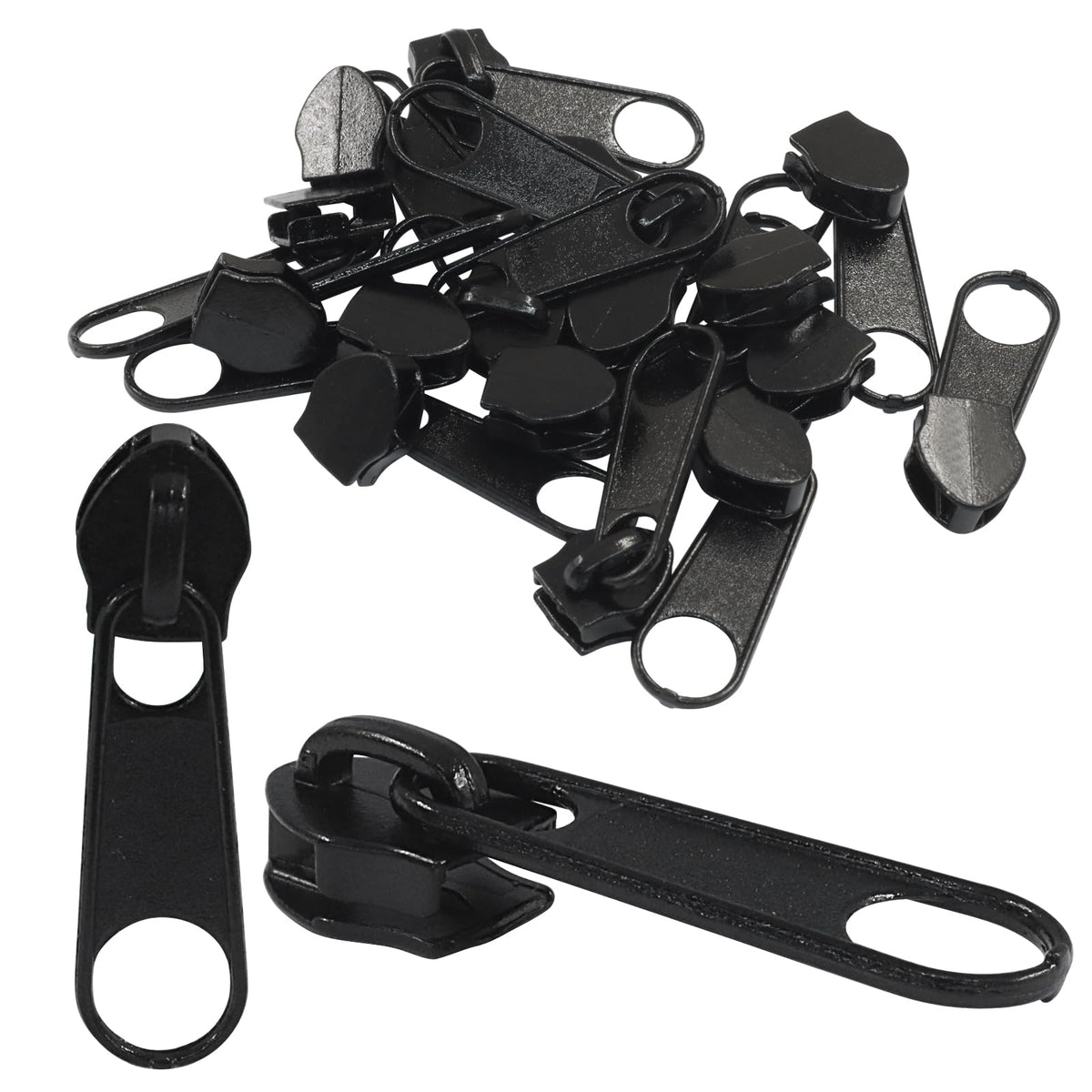 100 Pack #5 Zipper Sliders Replacement, Black