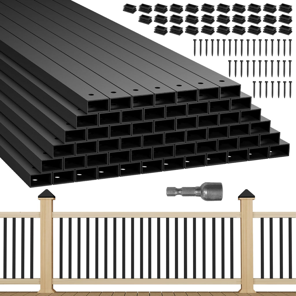 60 Pack 32" Deck Balusters, Metal Balusters for Deck Railing