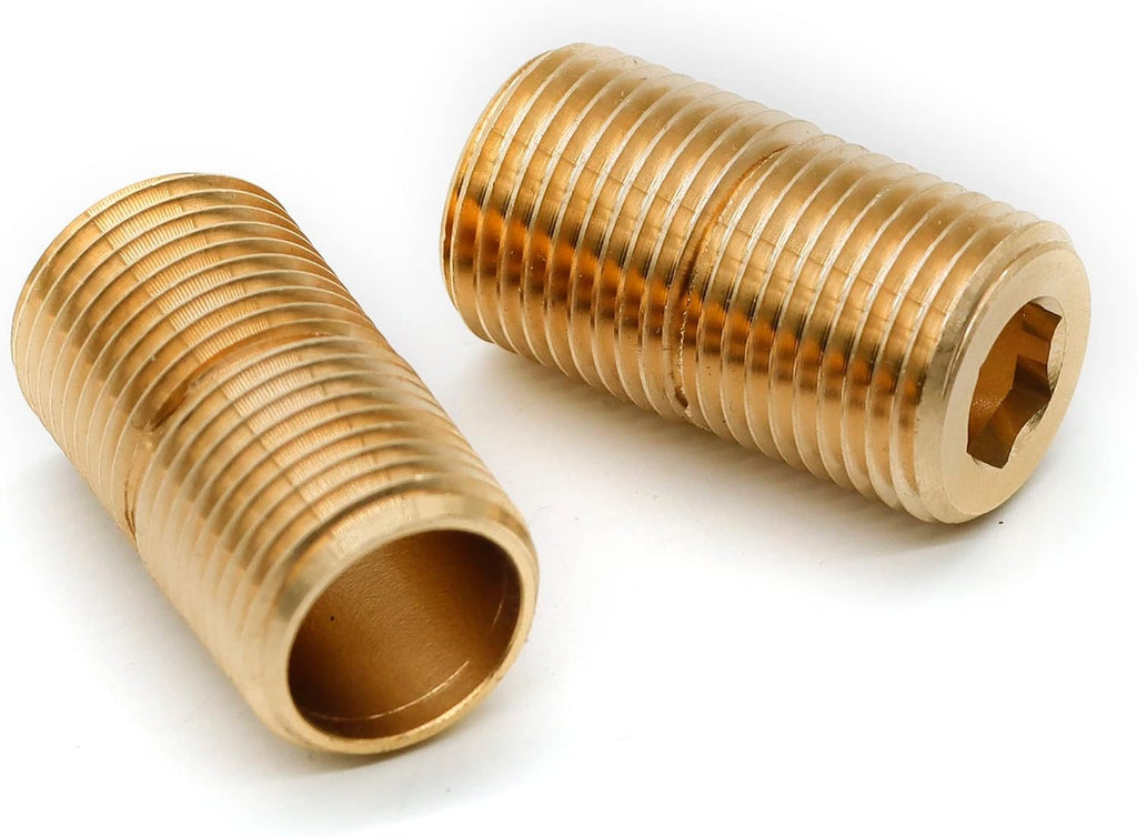 1/2" MNPT x 1/2" Male G Brass Pipe Extension Adapter