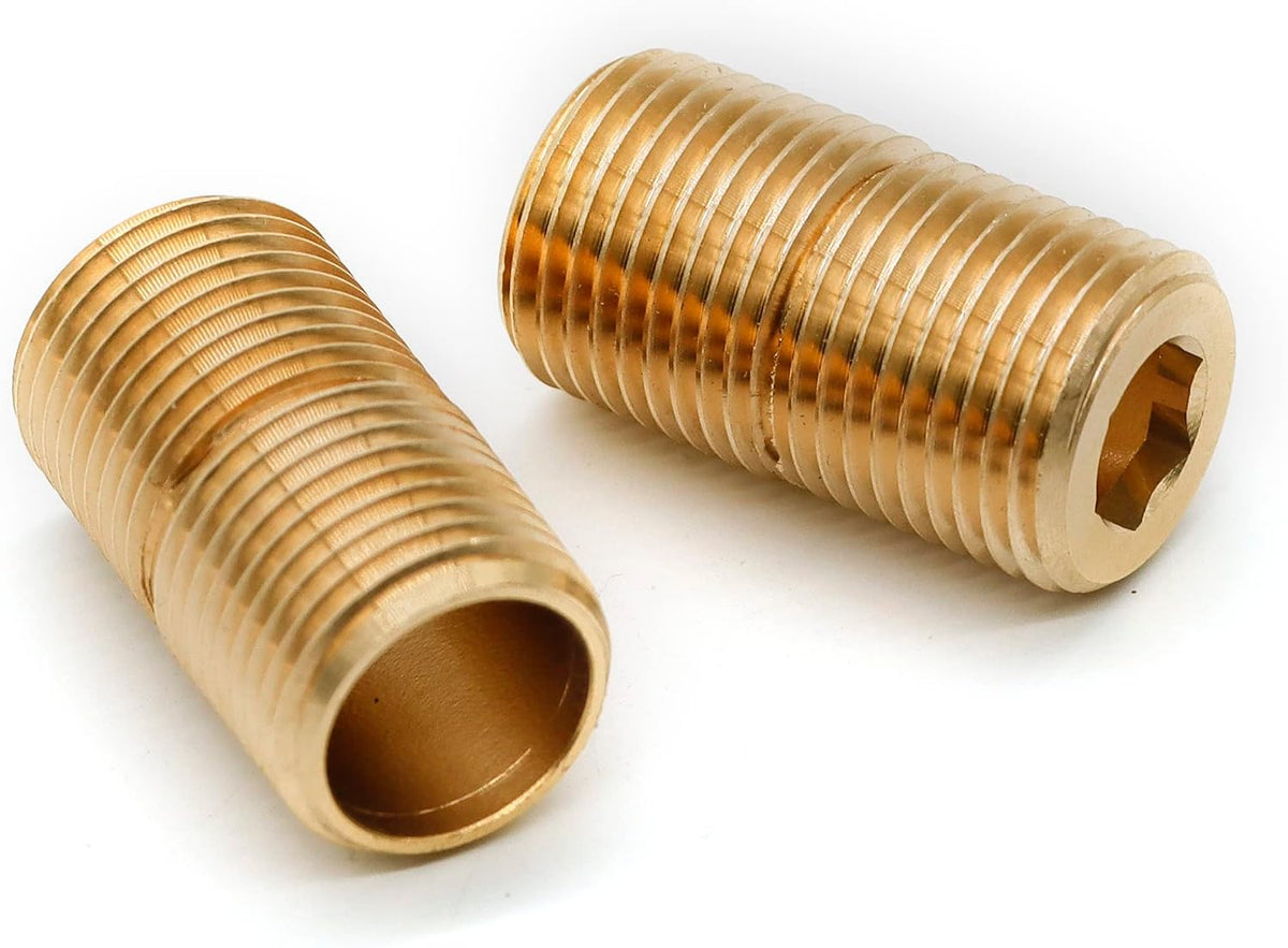 1/2" MNPT x 1/2" Male G Brass Pipe Extension Adapter