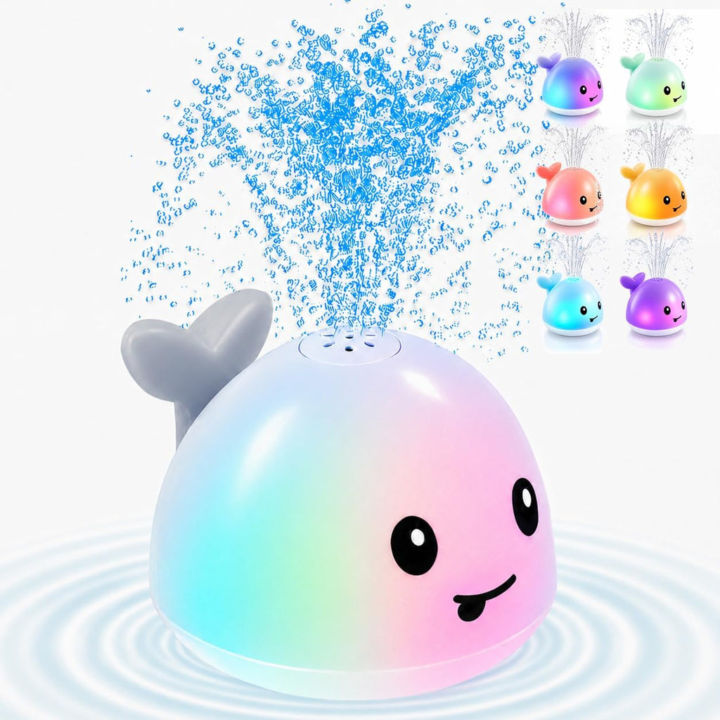 Baby Bath Toys, Light up Whale Bath Toys for Babies Kids Ages 1-3 | Pool Water Toys 1 Year Old Boys Girls Gift