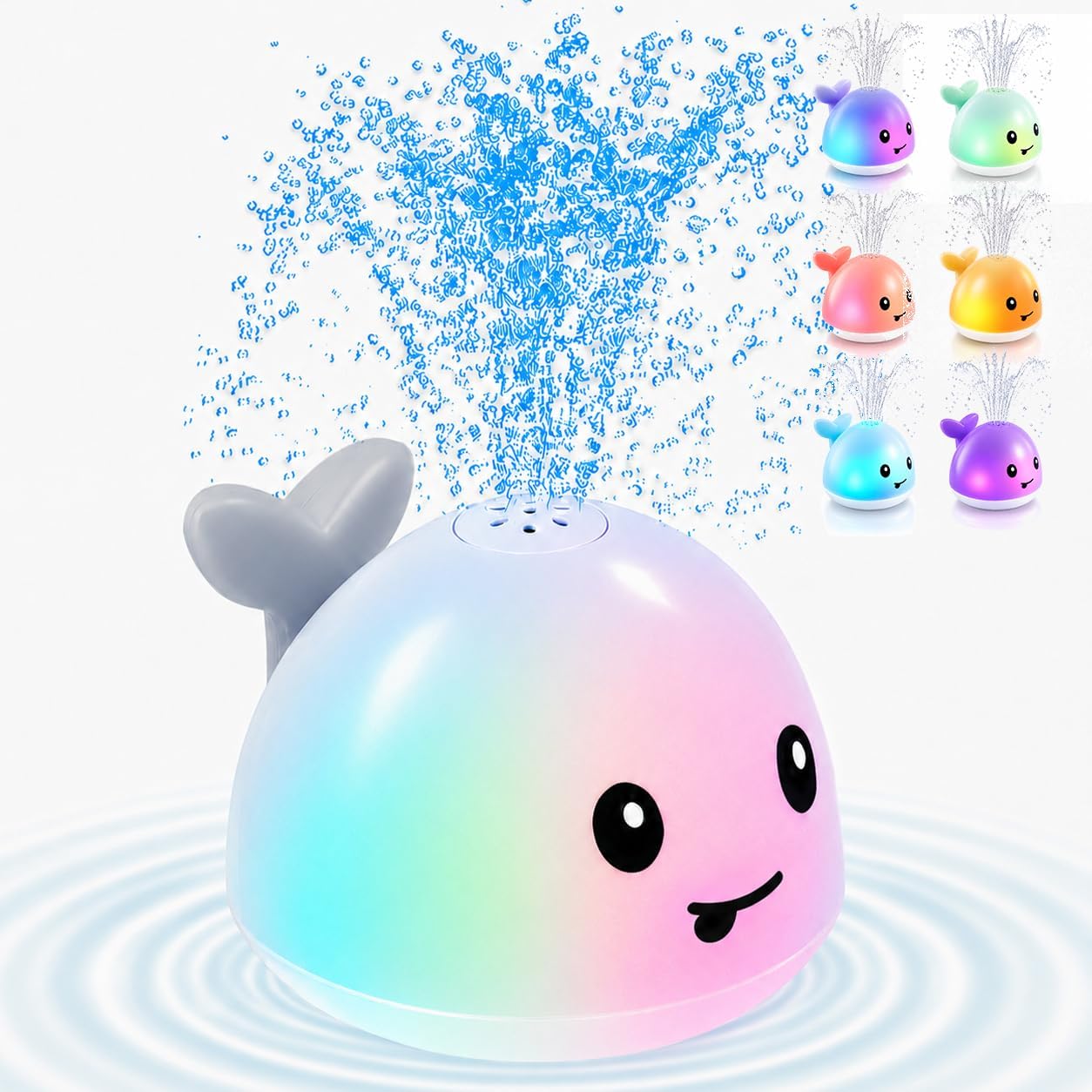 Baby Bath Toys, Light up Whale Bath Toys for Babies Kids Ages 1-3 | Pool Water Toys 1 Year Old Boys Girls Gift