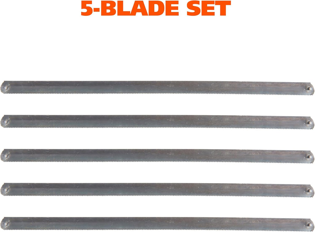 GreatNeck 5Pc Mini Hacksaw Blades Designed to Cut Metal, Pipe, Hard Woods