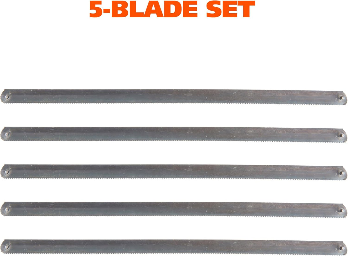 GreatNeck 5Pc Mini Hacksaw Blades Designed to Cut Metal, Pipe, Hard Woods