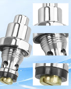 21-302L Low Lead Button Valve Assembly Compatible with Krowne Faucet Parts, Applies to All Pre-Rinse Spray Heads, Knee Valves, And Foot Valves 2.6" Length, Thread Diameter 0.8"