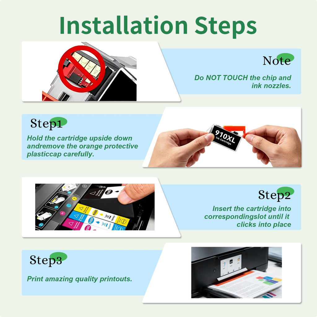 910XL Ink Cartridges Replacement for HP 910 910XLInk Cartridges
