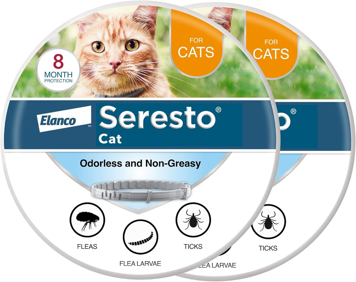 8-Month Flea & Tick Collar for Cats & Kittens, 2ct