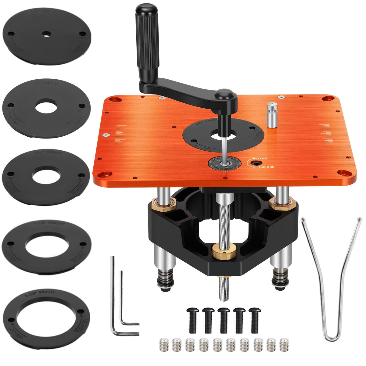 Precision 3-1/2" Router Table Lift Systems for 3-1/2" Diameter Motor