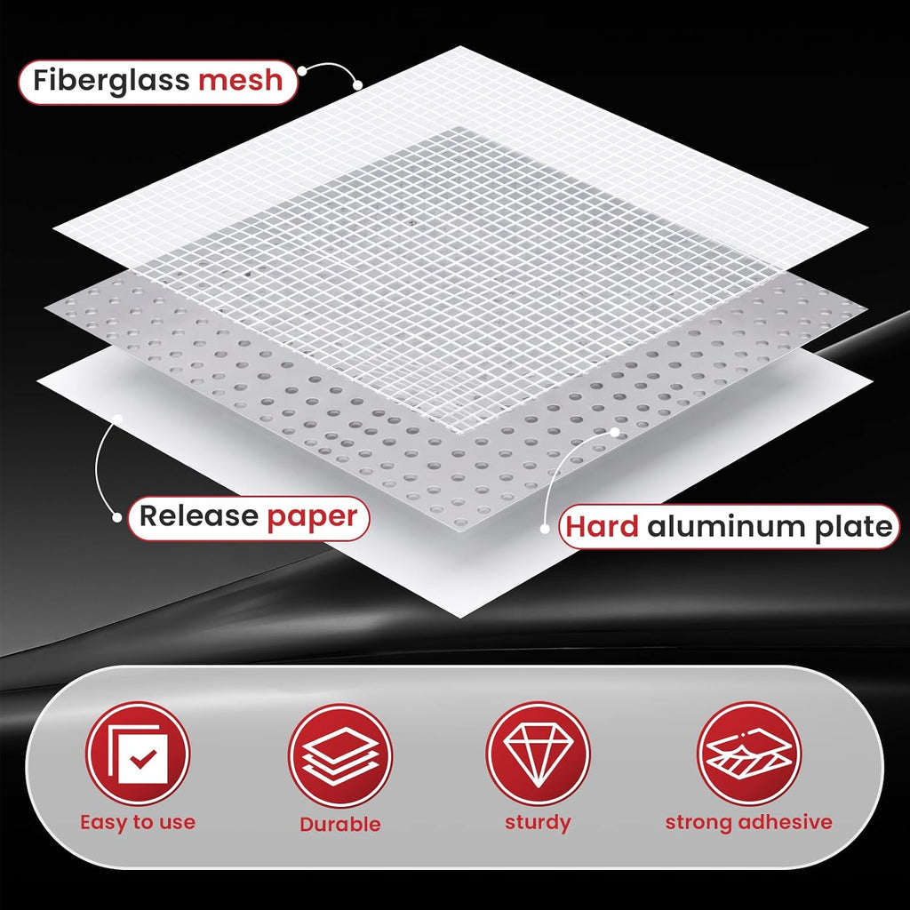 Drywall Repair Kit 30 Pack, 2/4/6/8 inch Drywall Repairs Patch, Dry Wall Patch with Scraper and Sandpaper for Drywall