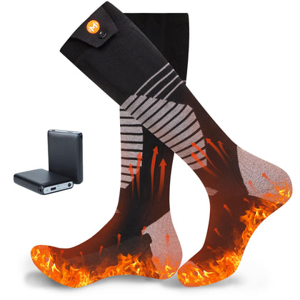 Heated Socks for Men Women, 6000mAh Battery Electric Heated Socks, Rechargeable Heating Winter Thermal Sock Foot