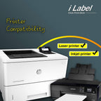 8.5" x 5.5" Half Sheet Self Adhesive Sticker Paper Shipping Labels for Laser & Inkjet Printers[50 Sheets,100 Labels]