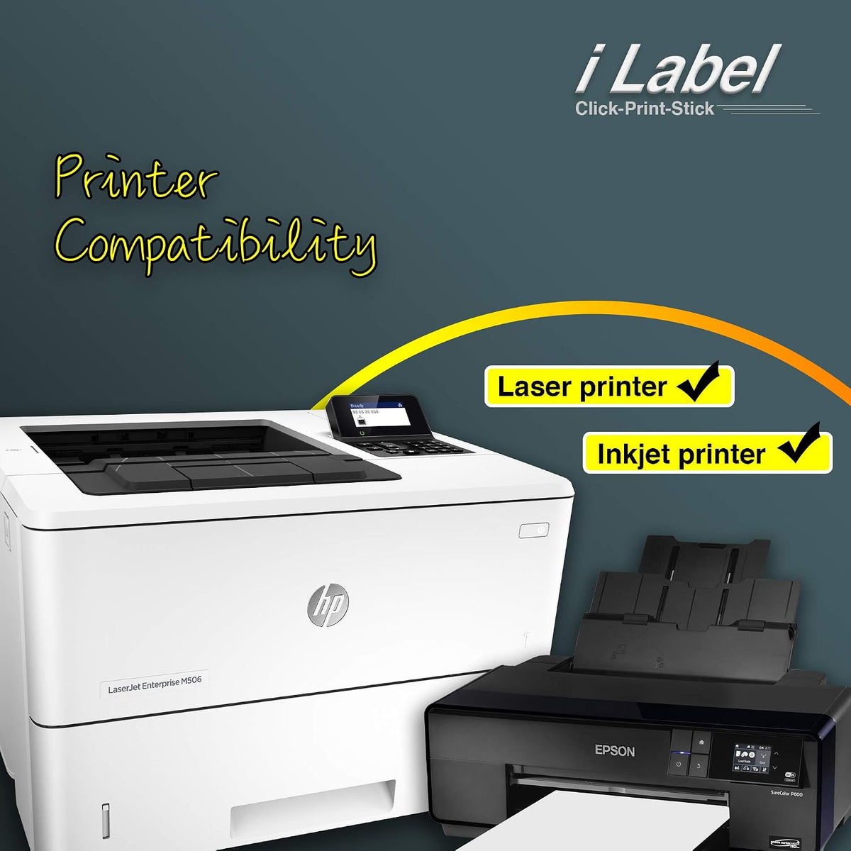 8.5" x 5.5" Half Sheet Self Adhesive Sticker Paper Shipping Labels for Laser & Inkjet Printers[50 Sheets,100 Labels]
