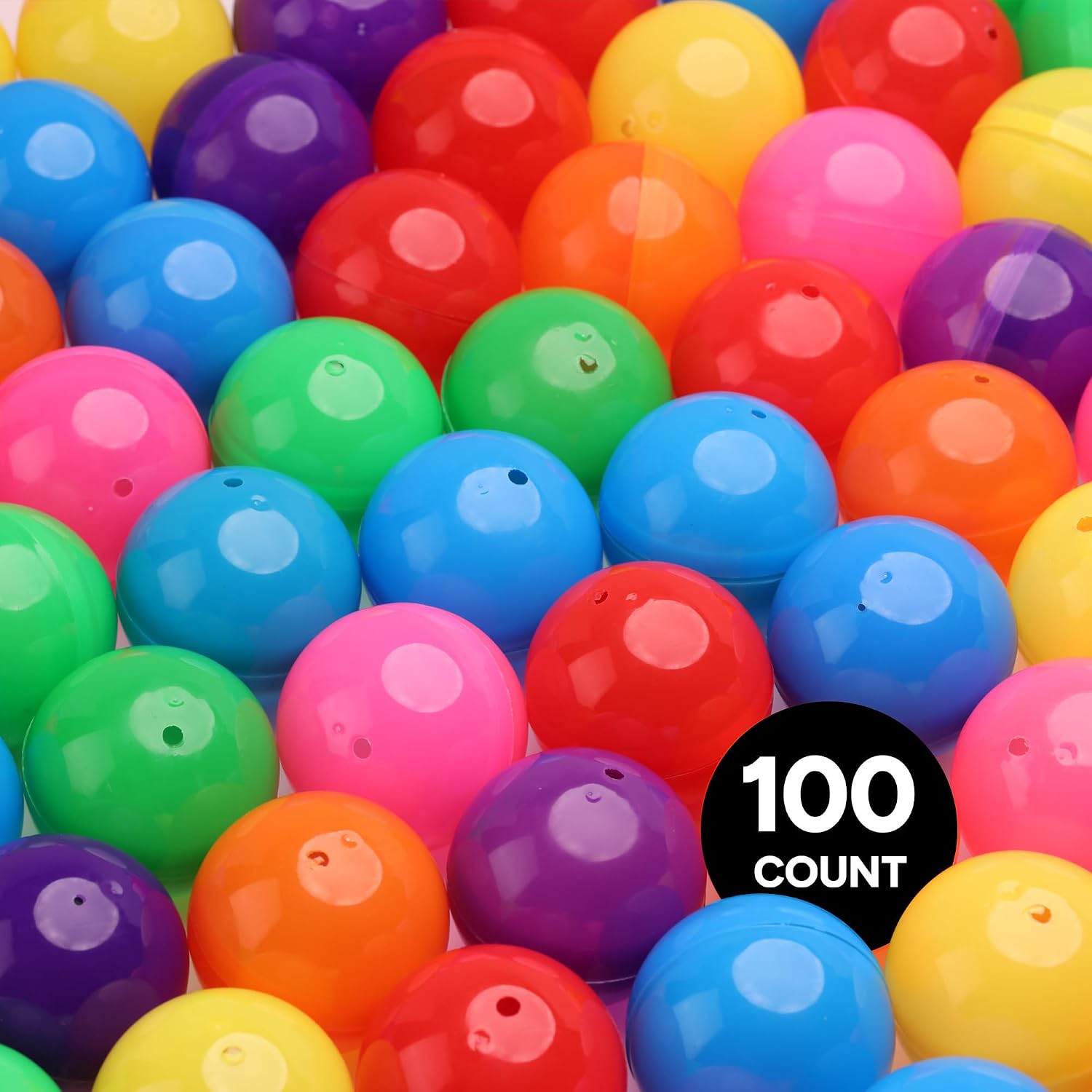 Capsule Vending Machine Colored Round Capsules Empty 100 pcs 2 inch - Gumball Machine Capsules Bulk Party Favor