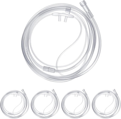 Soft Adult Oxygen Nasal Cannula 6.6Ft Standard Nasal Tubing for Long Term Oxygen Therapy Patients