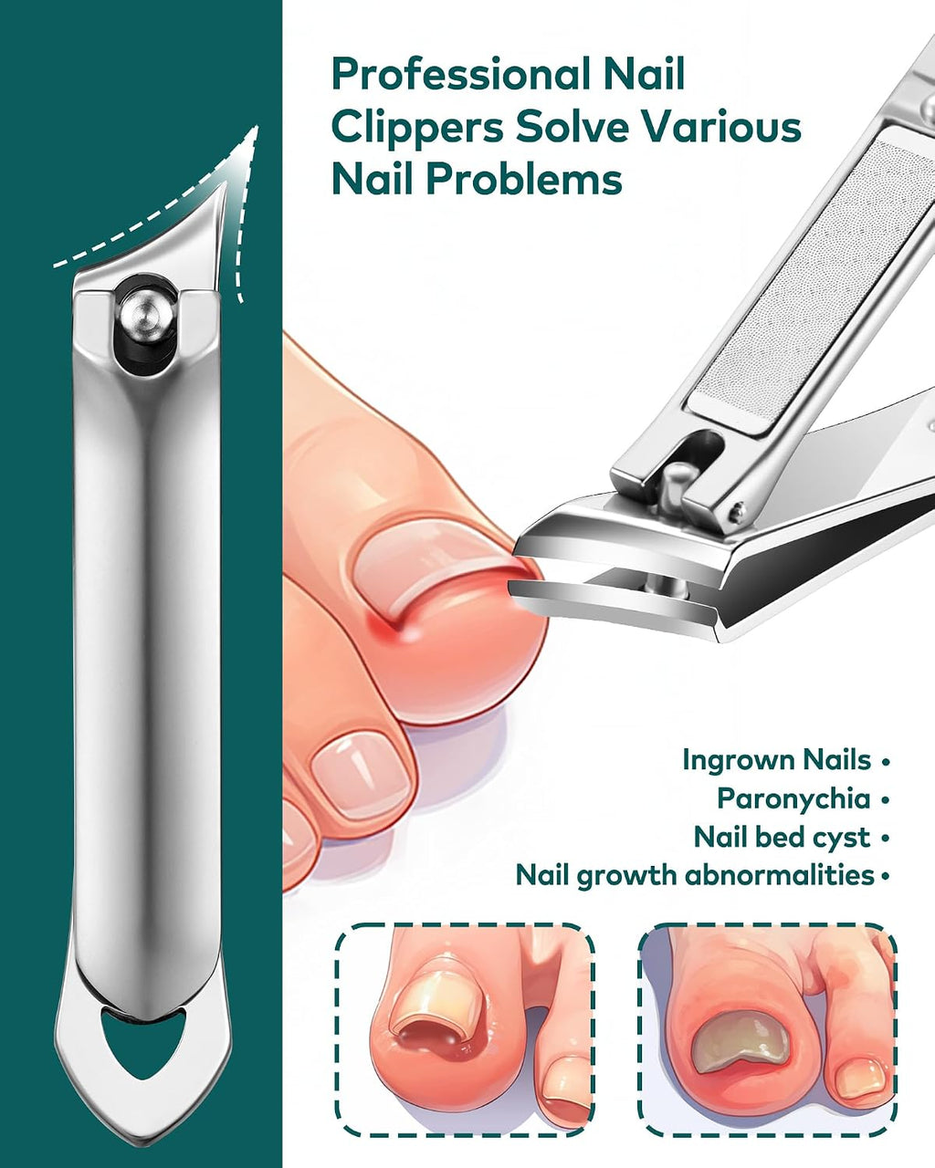 Manicure Kit 10 in 1, Excellent Quality Nail Clipper Set Nail Kit