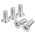 uxcell #10-32x1/2 Flat Countersunk Head Socket Cap Screws, 50Pcs 304 Stainless Steel Hex Socket Flat Head Screws, Full Thread, Countersunk Bolts