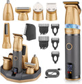 6-in-1 Professional Beard Trimmer for Men Magnetic Replacement Heads,Manscape Cordless Electric Hair Clippers, All in