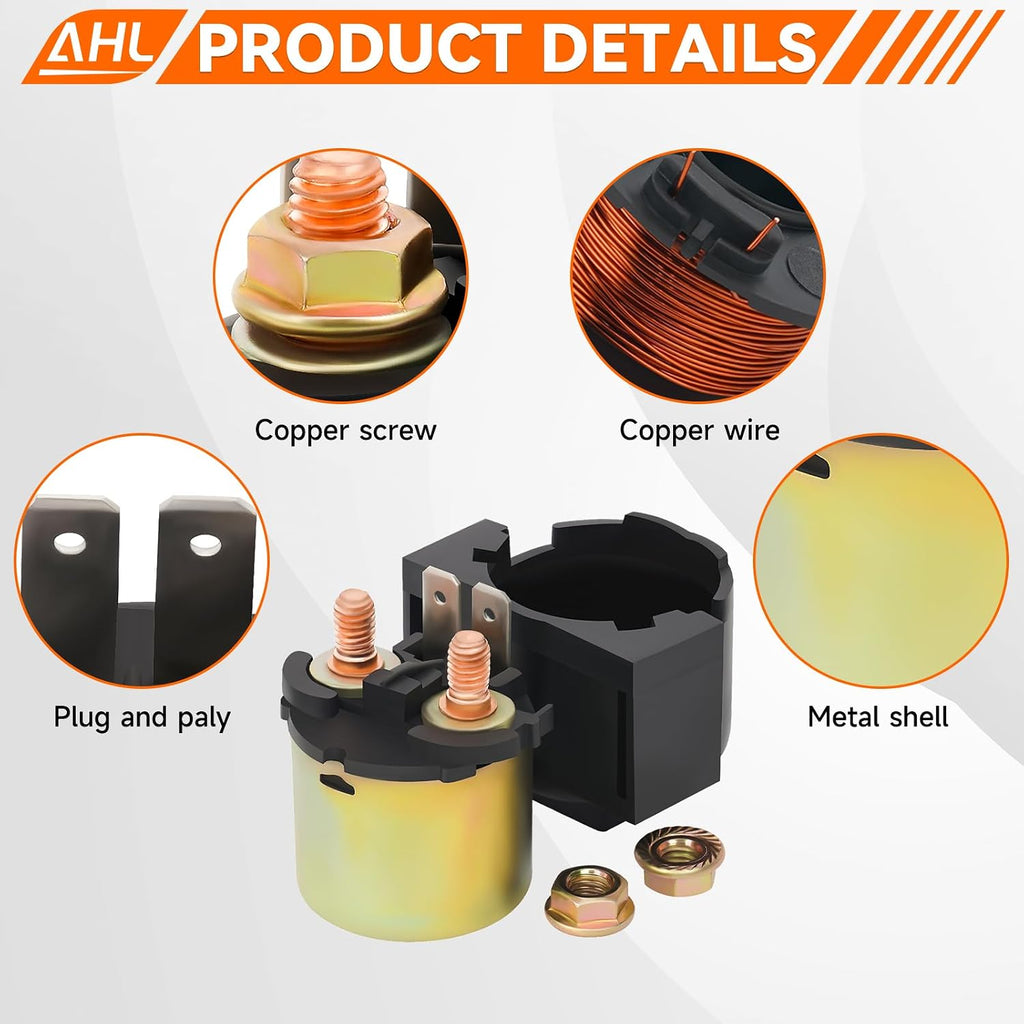 AHL Starter Solenoid Relay for Kawasaki Prairie 360 KVF360 4X4 2003-2012 Prairie 300 KVF300 1992-2002/Bayou 300 2003-2005/Bayou 400 1996-1999/TERYX 750 2008-2009/VOYAGER 1987-1988