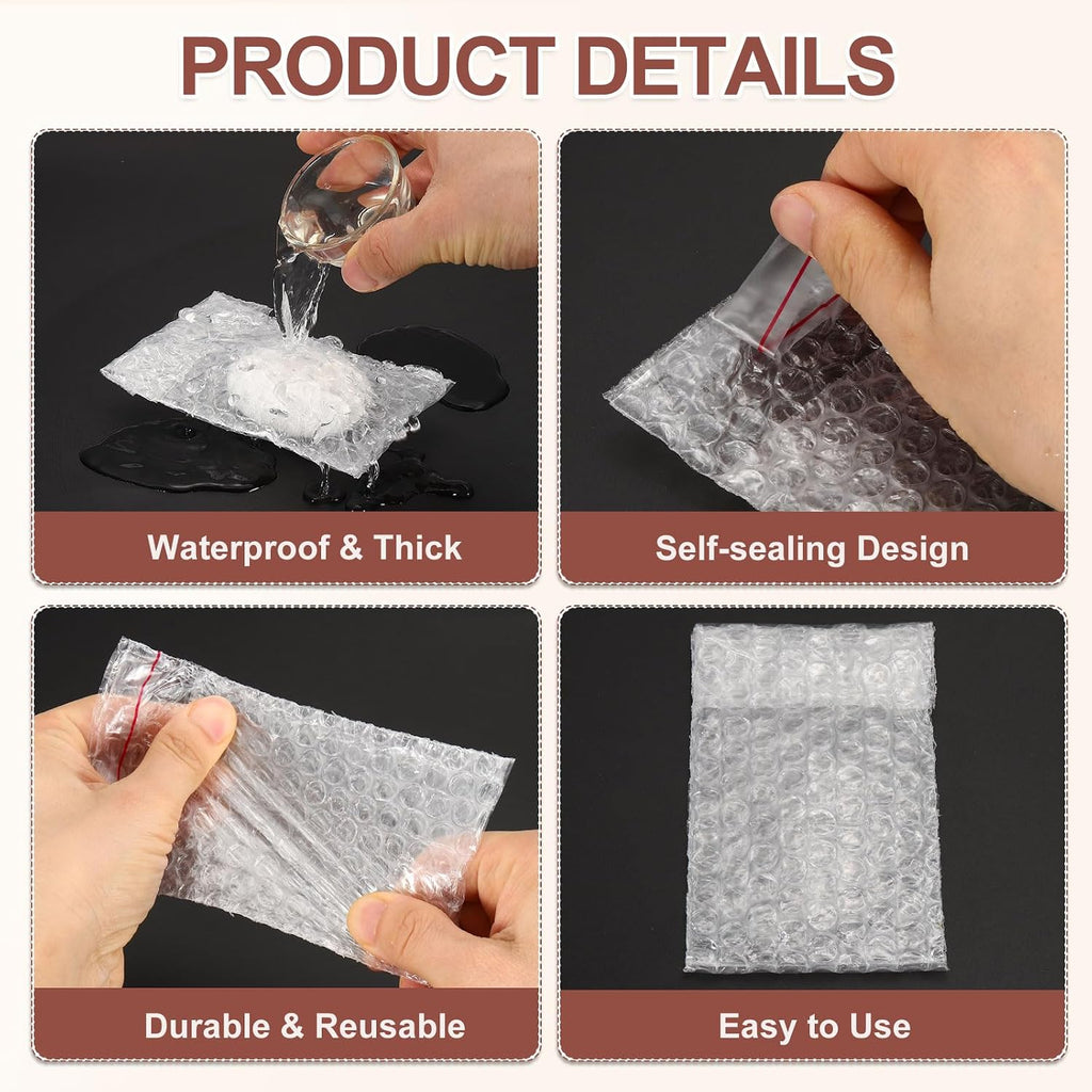 Clear Self Sealing Bubble Bags (2"x2.8") (200 Pcs)