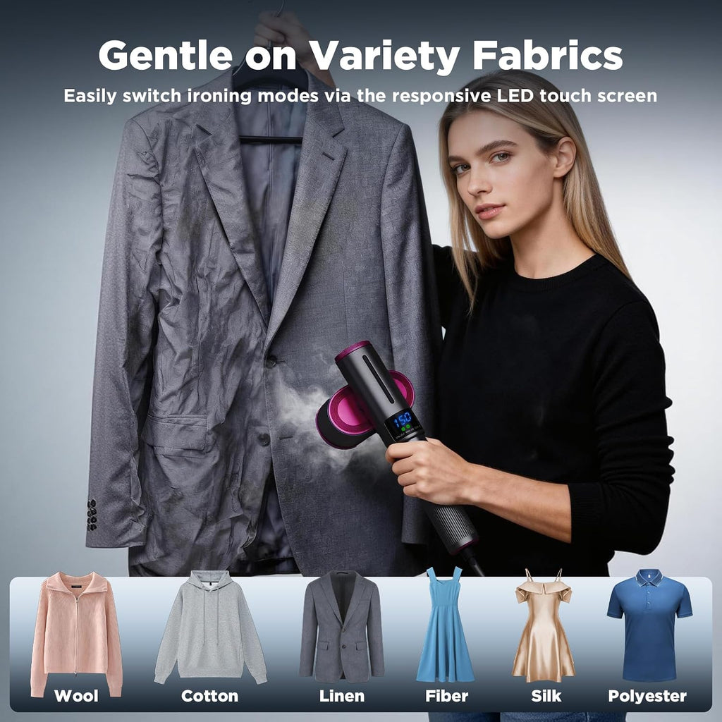 Travel Steamer for Clothes, 2-in-1 Steam Iron & Garment Steamer | Portable Handheld Clothes Steam with Fast Heat-Up