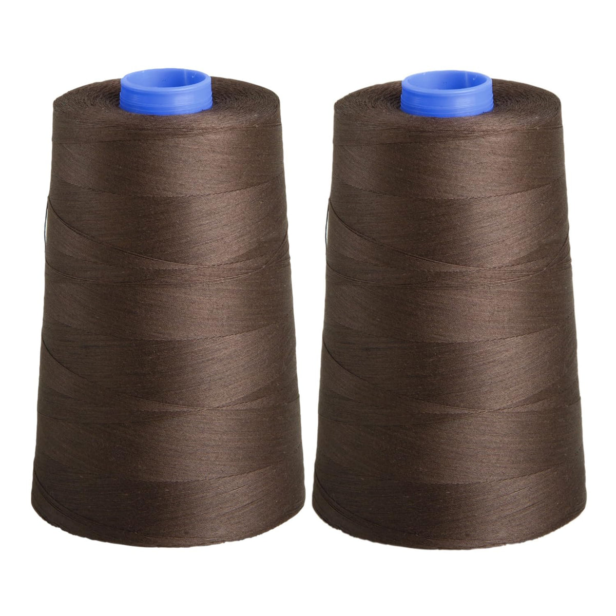 Brown 2 Cones x 5000yd 100% Cotton Serger Thread