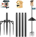 79" Smart Bird Feeder Pole Stand with 19" Proof Squirrel Baffle - Dia 1 Inch Bird House Pole for Camera Birdfeeder