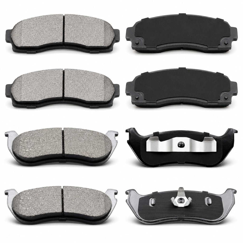 8pc Brake Pads Compatible with 2002-2005 Ford Explorer