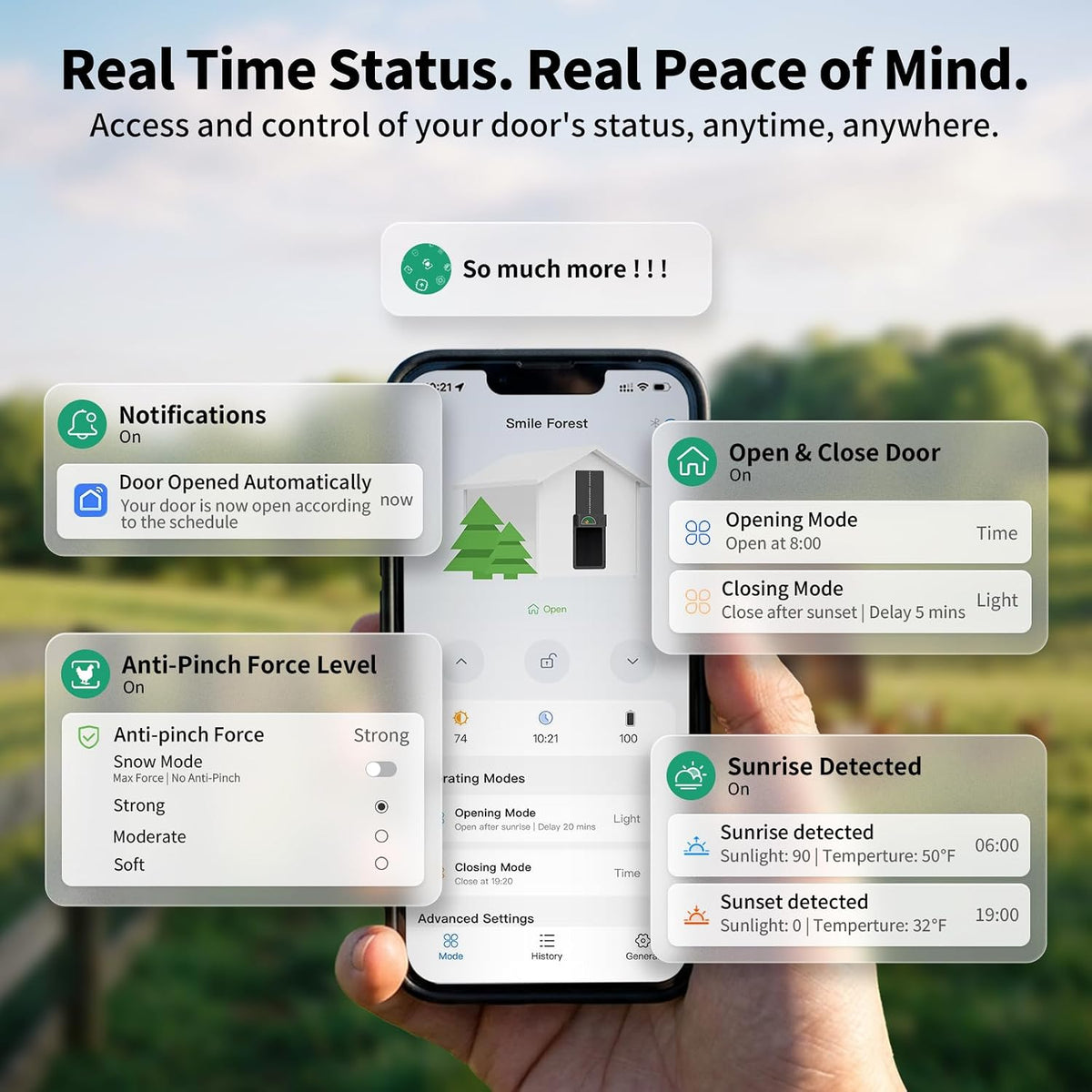 WiFi APP Controlled Smart Automatic Chicken Coop Door Opener Solar Powered