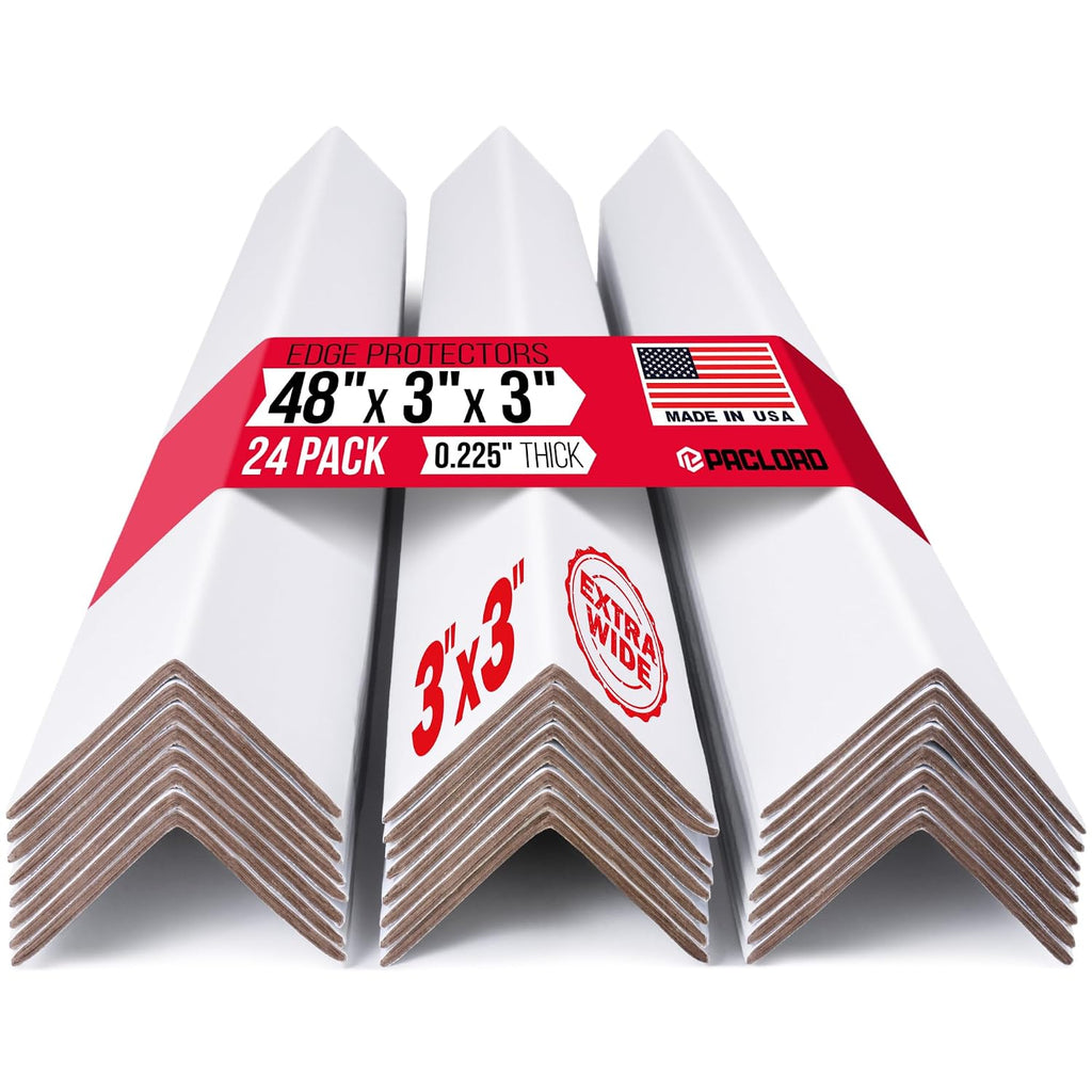 Extra-Wide 48" x 3" x 3" Reinforced Cardboard Edge Protectors