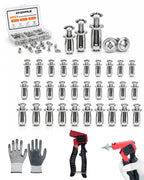 EMZHMLB Button Rivet Locking Nuts Set tuercas remachables Flower Nuts Bolts